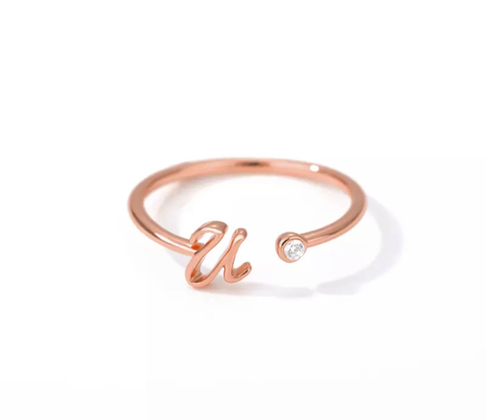Initial Letter Ring | Initial Jewelry
