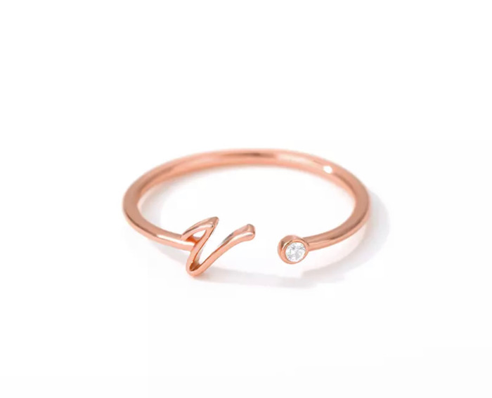 Initial Letter Ring | Initial Jewelry
