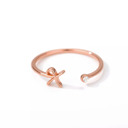 X Rose Gold Initial Letter Ring | Initial Jewelry
