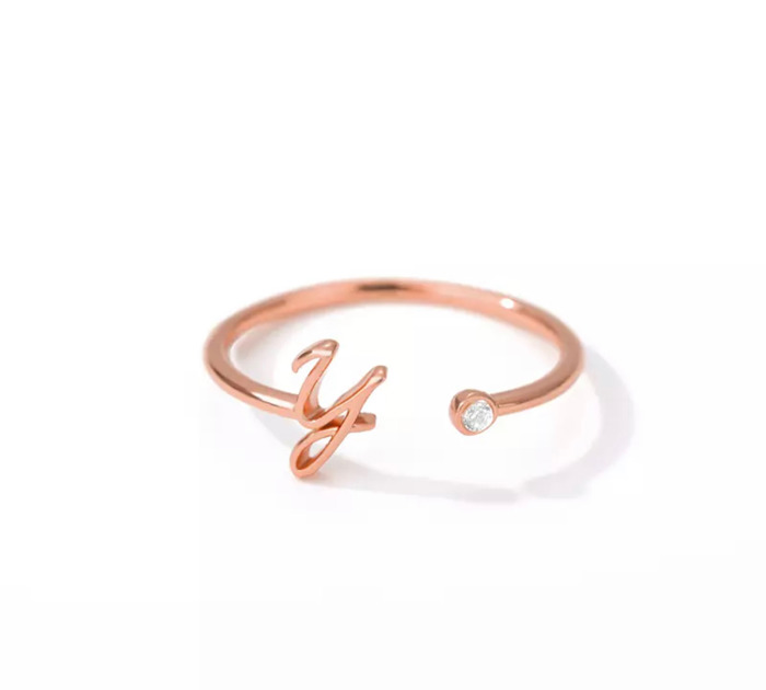 Initial Letter Ring | Initial Jewelry