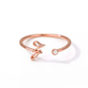 Z Rose Gold Initial Letter Ring | Initial Jewelry