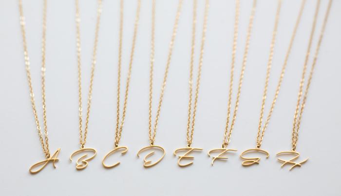 Cursive Initial Letter Necklace