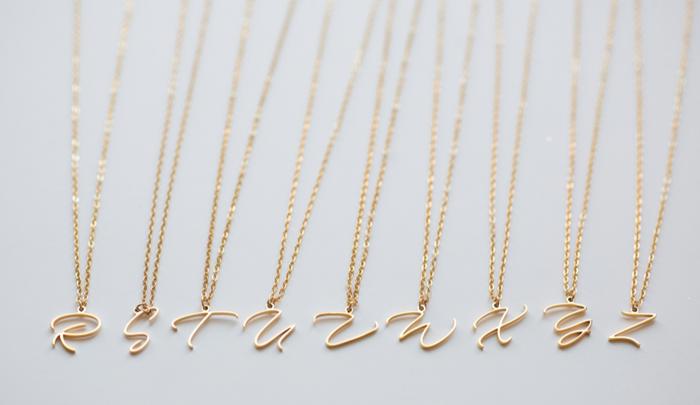 Cursive Initial Letter Necklace