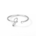 J Silver Initial Letter Ring | Initial Jewelry