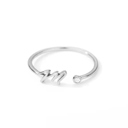 M Silver Initial Letter Ring | Initial Jewelry