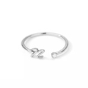 N Silver Initial Letter Ring | Initial Jewelry