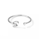 S Silver Initial Letter Ring | Initial Jewelry