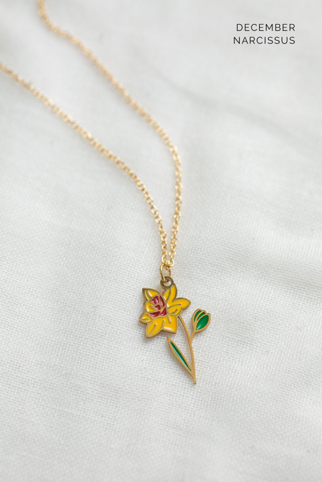 Colorful Birth Flower Necklace