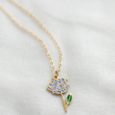 July Colorful Birth Flower Necklace
