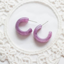  Pretty Pastel Resin Hoop Earrings