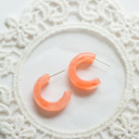  Pretty Pastel Resin Hoop Earrings