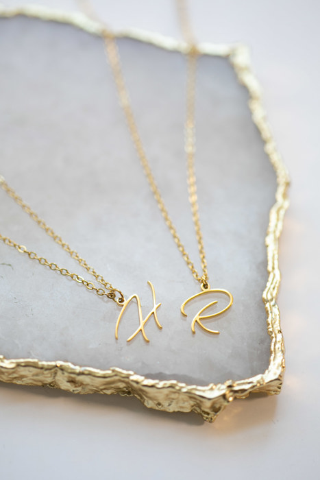 Cursive Initial Letter Necklace