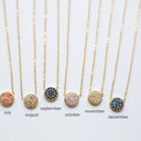  Pave Birthstone Necklace