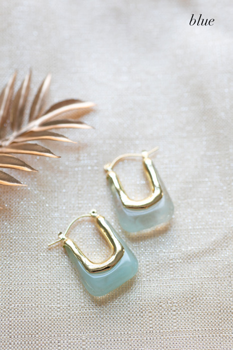 Abstract Hoop Earrings