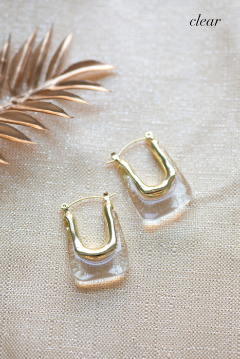 Abstract Hoop Earrings