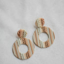 Style 4 Knit Patterned Clay Earrings | Fall Earrings | Autumn Earrings | Seasonal Earrings