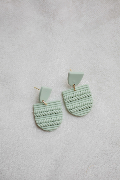 Knit Patterned Clay Earrings | Fall Earrings | Autumn Earrings | Seasonal Earrings