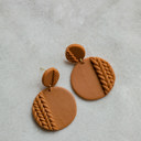 Style 3 Knit Patterned Clay Earrings | Fall Earrings | Autumn Earrings | Seasonal Earrings