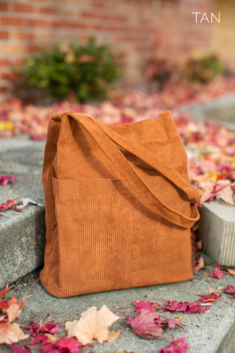 Double Pocket Corduroy Tote Bag | Fall Handbag | Fall Purses