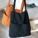  Double Pocket Corduroy Tote Bag | Fall Handbag | Fall Purses