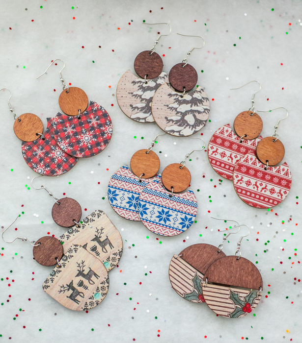 WINTER CLEARANCE | Wooden Winter Earrings