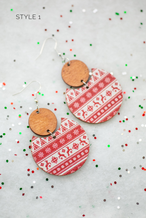 WINTER CLEARANCE | Wooden Winter Earrings