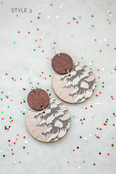 WINTER CLEARANCE | Wooden Winter Earrings