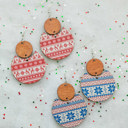  WINTER CLEARANCE | Wooden Winter Earrings