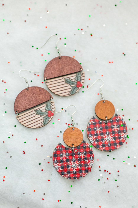 WINTER CLEARANCE | Wooden Winter Earrings