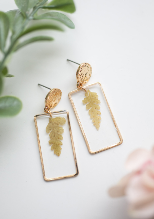 Pressed Flower Earrings