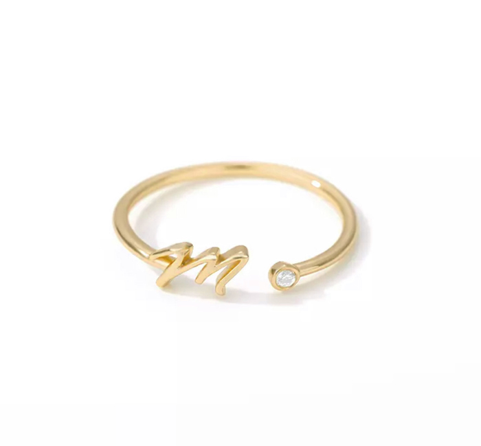 Initial Letter Ring | Initial Jewelry