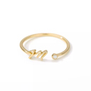 M Gold Initial Letter Ring | Initial Jewelry