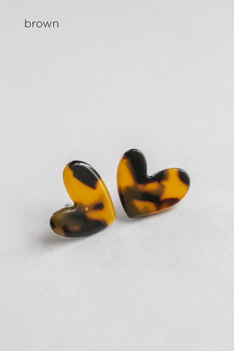 Acrylic Heart Earrings