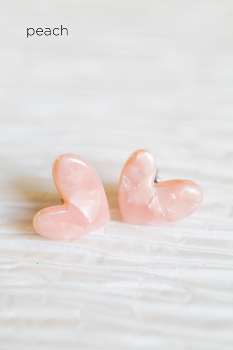 Acrylic Heart Earrings