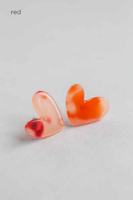 Acrylic Heart Earrings