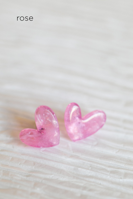 Acrylic Heart Earrings