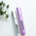 Silver & Purple Portable Perfume Bottle Set of 2