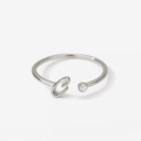 C Silver Initial Letter Ring | Initial Jewelry