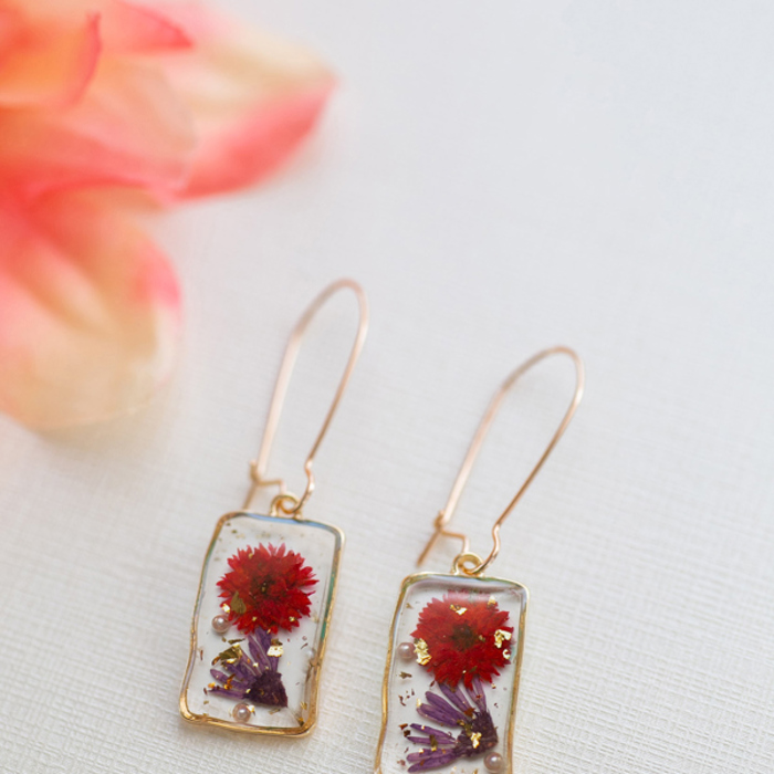 Pressed Flower Earrings