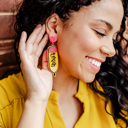  Teach Pencil Beaded Earrings by Johnny + Dot