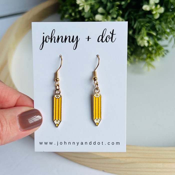 Yellow Mini Pencil Earrings