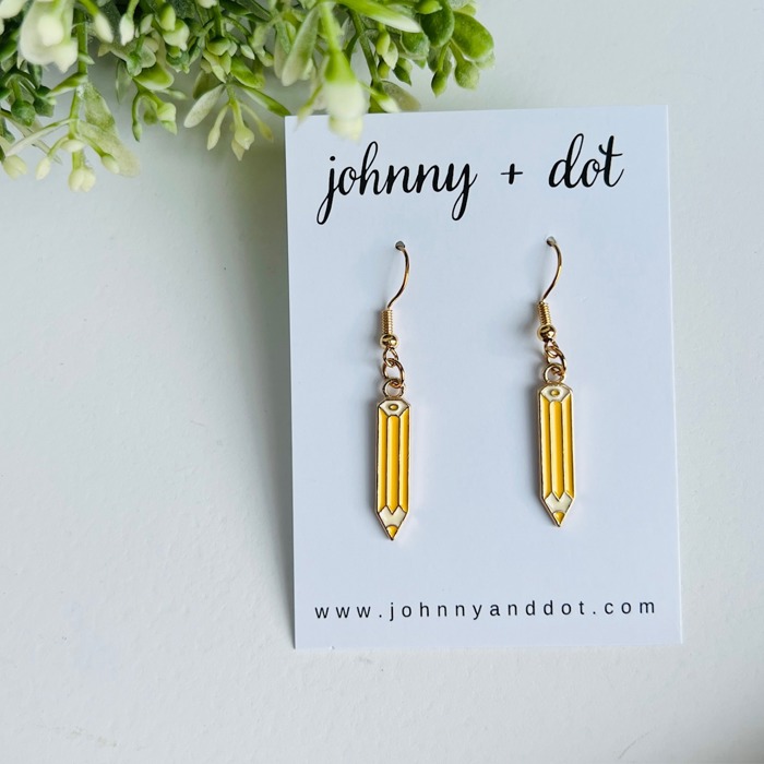 Yellow Mini Pencil Earrings