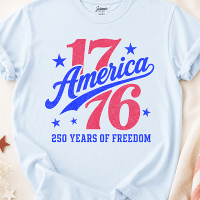 America 1776 Traditional 4th of July Patriotic USA Graphic Tee