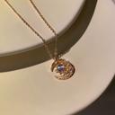 Gold Sun Moon Crystal Pendant Necklace for Women — Celestial Clavicle Chain Rhinestone Jewelry Gift