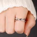  Silver Cross Ring for Women — Brilliant Zirconia Pave Band Minimalist Stackable Ring | Everyday Fine Jewelry