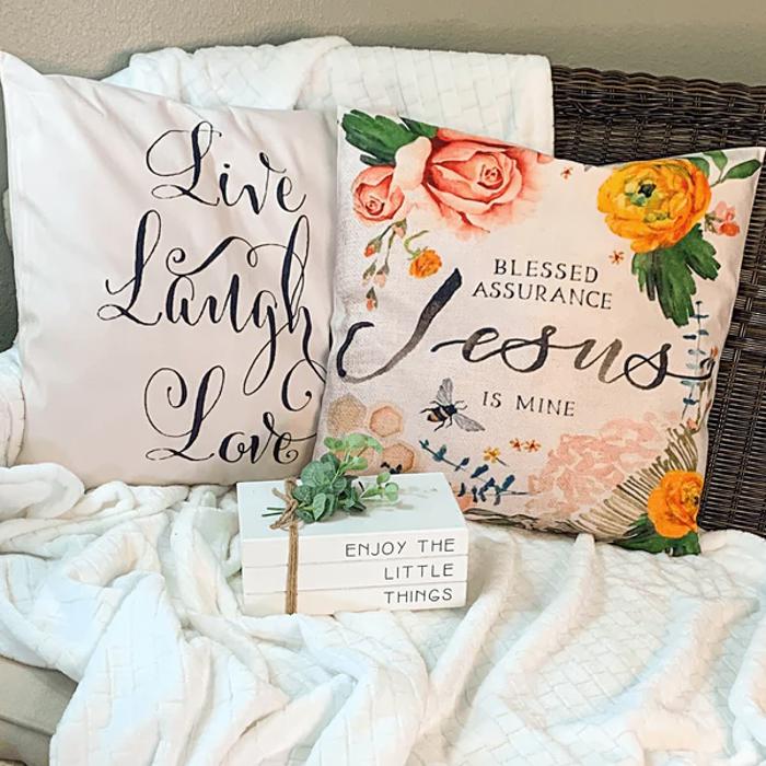 Home Accent Throw Pillow Cover Faith and Family Inspired | 11 Designs 