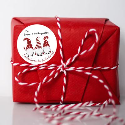 Personalized To & From Holiday Christmas Gift Sticker Labels