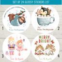  Personalized To & From Holiday Christmas Gift Sticker Labels