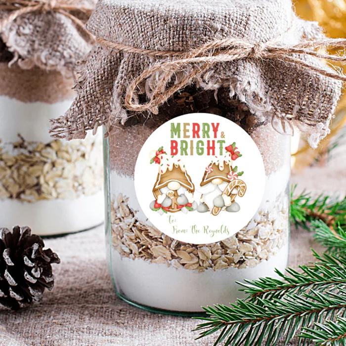 Personalized To & From Holiday Christmas Gift Sticker Labels