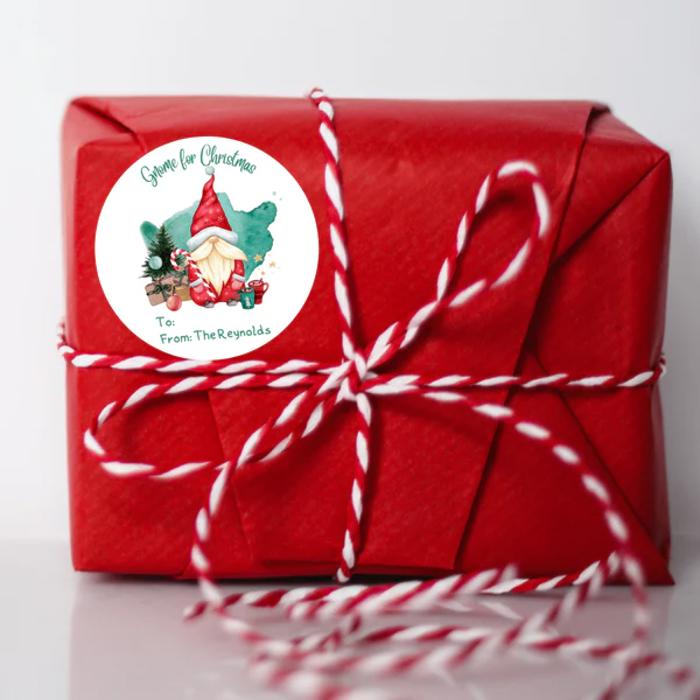 Personalized To & From Holiday Christmas Gift Sticker Labels